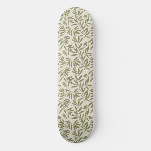 Minimal Olive Branch Pattern Persoonlijk Skateboard (Voorkant)