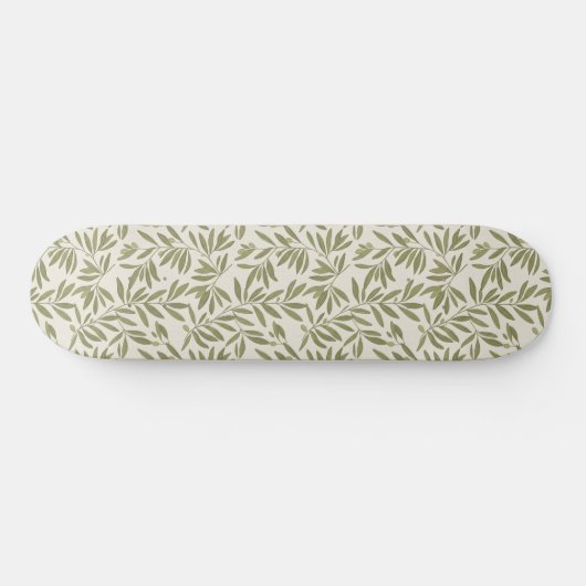 Minimal Olive Branch Pattern Persoonlijk Skateboard (Horizontaal)