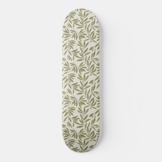 Minimal Olive Branch Pattern Persoonlijk Skateboard (Voorkant)