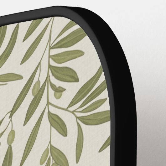 Minimal Olive Branch Pattern Pickleball Paddle (Links Detail)