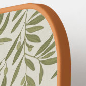 Minimal Olive Branch Pattern Pickleball Paddle (Links Detail)