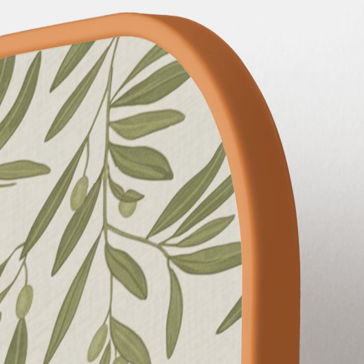 Minimal Olive Branch Pattern Pickleball Paddle (Links Detail)