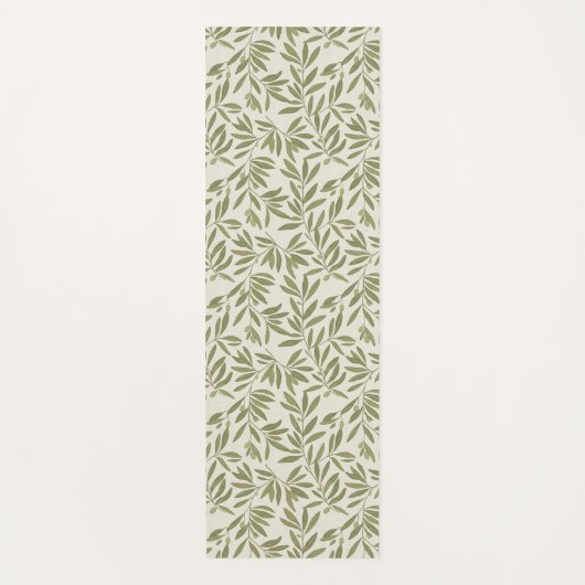 Minimal Olive Branch Pattern Yogamat (Voorkant)