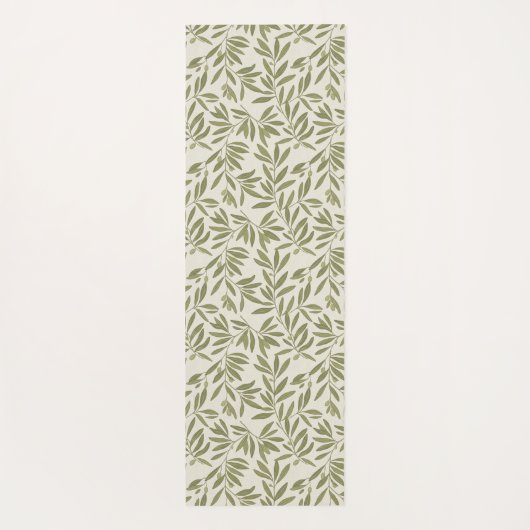 Minimal Olive Branch Pattern Yogamat (Achterkant)