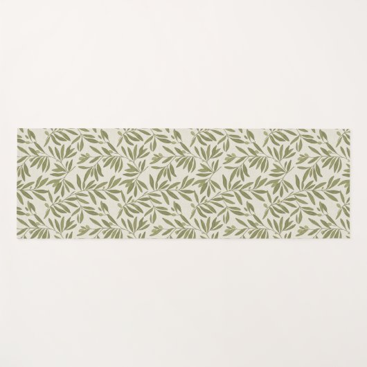 Minimal Olive Branch Pattern Yogamat (Voorkant (horizontaal))