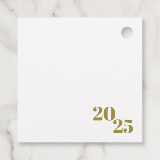 Minimal Olive Green Christmas Holiday Family Name Bedankjes Labels (Achterkant)