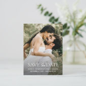 Minimal One Photo Modern QR code wedding website Briefkaart (Staand voorkant)