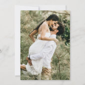 Minimal One Photo Modern QR code wedding website Save The Date (Achterkant)