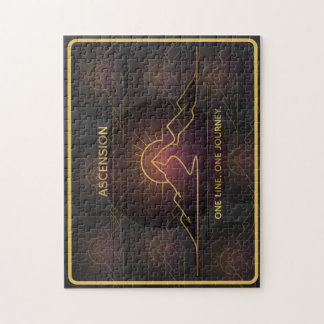 Minimal One-Stroke Mountain Ridge | Sunrise Line Legpuzzel