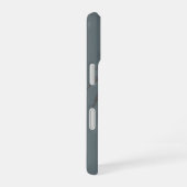 Minimal Palm Tree Pattern Blue Grey Tropical  iPhone 16 Hoesje (Rechterkant)