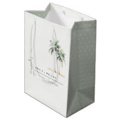 Minimal Palm Trees Waterverf Tropical Wedding Medium Cadeauzakje (Achterkant Gekanteld)