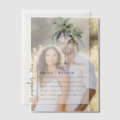 Minimal Palm Trees Waterverf Tropical Wedding Vellum Uitnodigingen (Offset (Koppel))