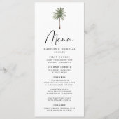 Minimal Palm Wedding Menu (Voorkant)
