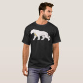 Minimal Panther Symbol | Abstract Animal Icon T-shirt (Voorkant volledig)