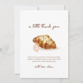 Minimal Paris Bakery Pastry Croissant Baby shower Bedankkaart (Voorkant)