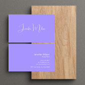 Minimal Pastel Blue Hand geschreven typografie Visitekaartje