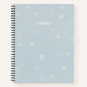 Minimal Pastel Blue Winter gepersonaliseerd Notitieboek (Voorkant)