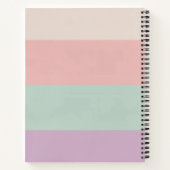 Minimal Pastel Color Block Personalized Notebook Notitieboek (Achterkant)