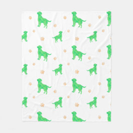Minimal Pastel green labrador retriever blanket Fleece Deken