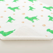 Minimal Pastel green labrador retriever blanket Sherpa Deken (3/4)