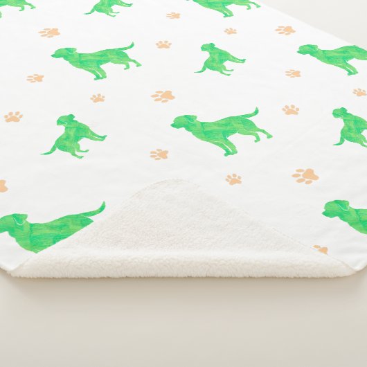 Minimal Pastel green labrador retriever blanket Sherpa Deken (3/4)