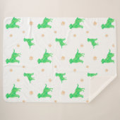Minimal Pastel green labrador retriever blanket Sherpa Deken (Voorkant (horizontaal))