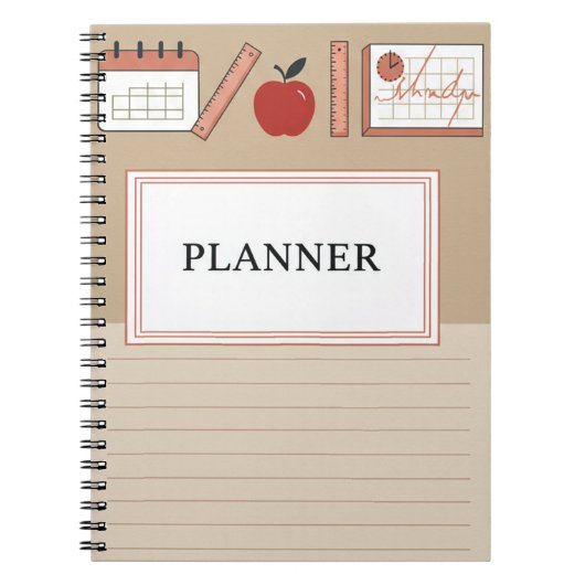 Minimal Pastel Hoesje Notitieboek (Voorkant)