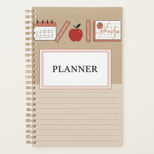 Minimal Pastel Hoesje Planner (Voorkant)