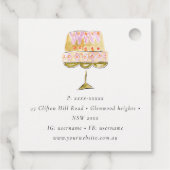 Minimal Pastel Kleurrijke Waterverf Cake Bakkerij Bedankjes Labels (Achterkant)