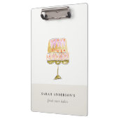 Minimal Pastel Kleurrijke Waterverf Cake Bakkerij Klembord (Links)