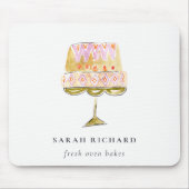 Minimal Pastel Kleurrijke Waterverf Cake Bakkerij Muismat (Voorkant)