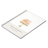 Minimal Pastel Kleurrijke Waterverf Cake Bakkerij Notitieboek (Linkerzijde)