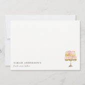 Minimal Pastel Kleurrijke Waterverf Cake Bakkerij Notitiekaartje (Voorkant)