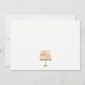 Minimal Pastel Kleurrijke Waterverf Cake Bakkerij Notitiekaartje (Achterkant)