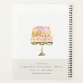 Minimal Pastel Kleurrijke Waterverf Cake Bakkerij Planner (Achterkant)
