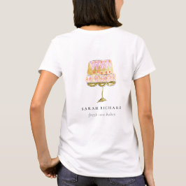 Minimal Pastel Kleurrijke Waterverf Cake Bakkerij T-shirt
