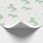 Minimal pastel mint french bulldog wrapping paper cadeaupapier (Hoek)