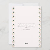 Minimal Pastel Pink Bow Foto Flat Holiday Kaart (Achterkant)