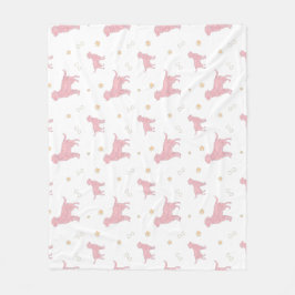 Minimal Pastel pink Labrador Retriever Blanket  Fleece Deken