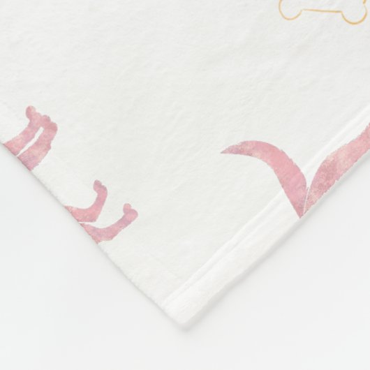 Minimal Pastel pink Labrador Retriever Blanket  Fleece Deken (Hoek)