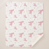 Minimal Pastel pink Labrador Retriever Blanket Sherpa Deken (Voorkant)