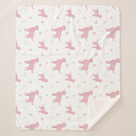 Minimal Pastel pink Labrador Retriever Blanket Sherpa Deken