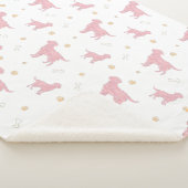Minimal Pastel pink Labrador Retriever Blanket Sherpa Deken (3/4)