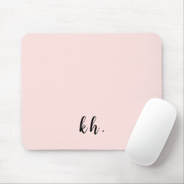 Minimal Pastel Pink Monogram Initials Muismat