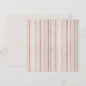 Minimal Pastel Stripe Square Invitation Kaart (Voorkant / Achterkant)
