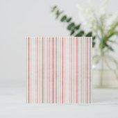 Minimal Pastel Stripe Square Invitation Kaart (Staand voorkant)