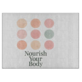 Minimal Pastel Wellness Circles Cutting Board Snijplank (Voorkant)