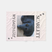 Minimal Paw Print Pet Photo Fleece Deken (Voorkant (Horizontaal))