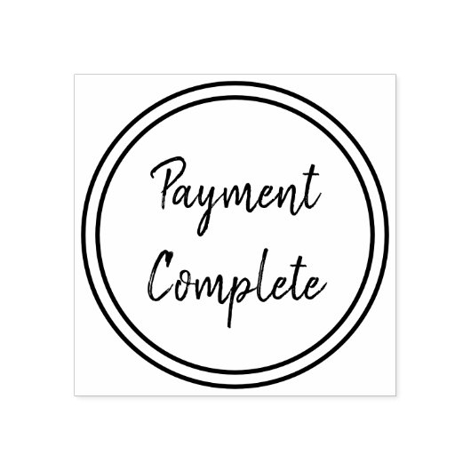 Minimal "Payment Complete"  Rubberstempel (Afrduk)