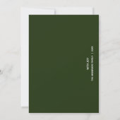 Minimal PEACE | Forest Green Holiday Greeting Card Feestdagenkaart (Achterkant)